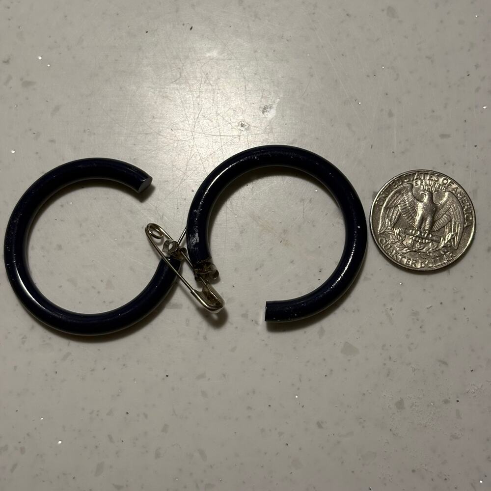 Blue hoop earrings